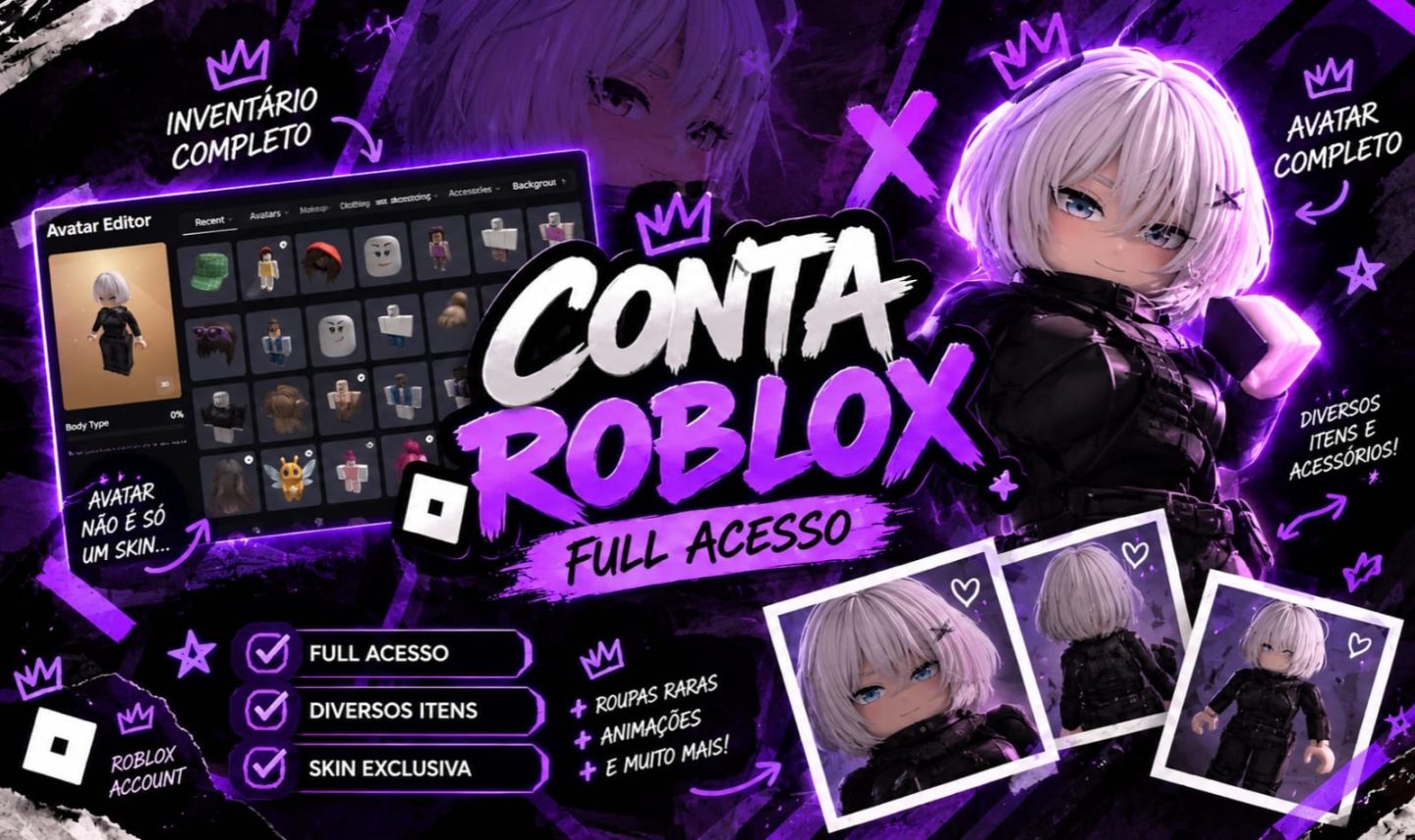 CONTA ROBLOX FEMININA | FULL ACESSO | AVATAR COMPLETO (NIKKE / LILIWEISS)