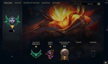 CONTA ESMERALDA LOL ANTIGA - WIN RATE ALTO - SKIN DIANA INFERNAL XIN ZHAO REINOS