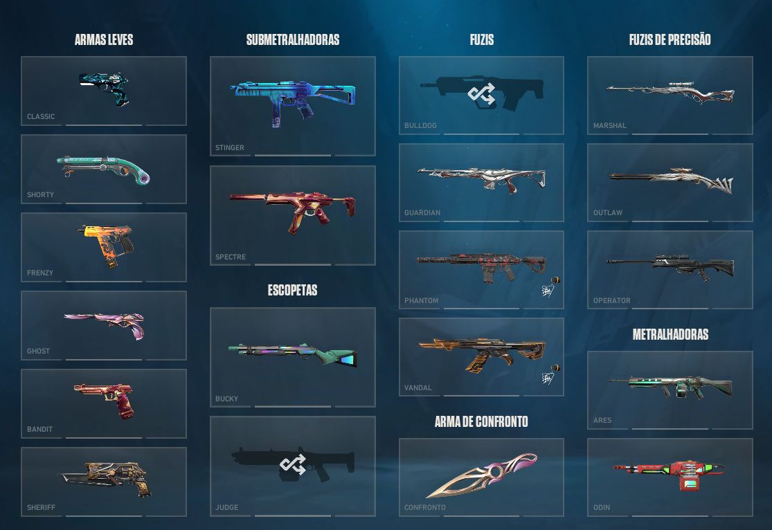 VALORANT / MUITAS SKINS / MAIS DE 1000REAIS GASTOS / OURO 2 ATUALMENTE