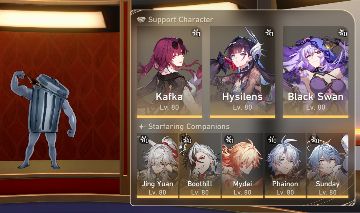 CONTA EU LATE GAME / THE HERTA E1S0, KAFKA E1S0, HYSILENS E1S0 +CHARS E +GENSHIN