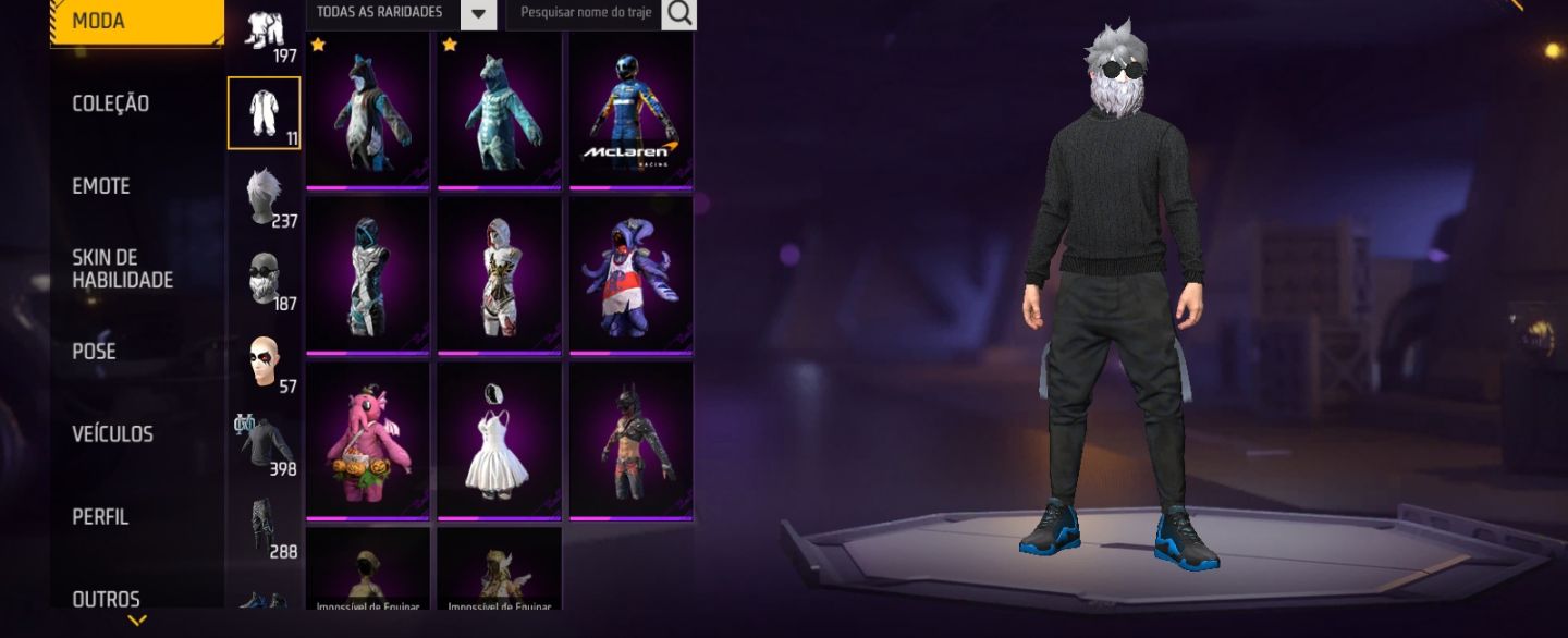 Conta Free Fire Gemada Angelical Passes Antigos Skins Raras