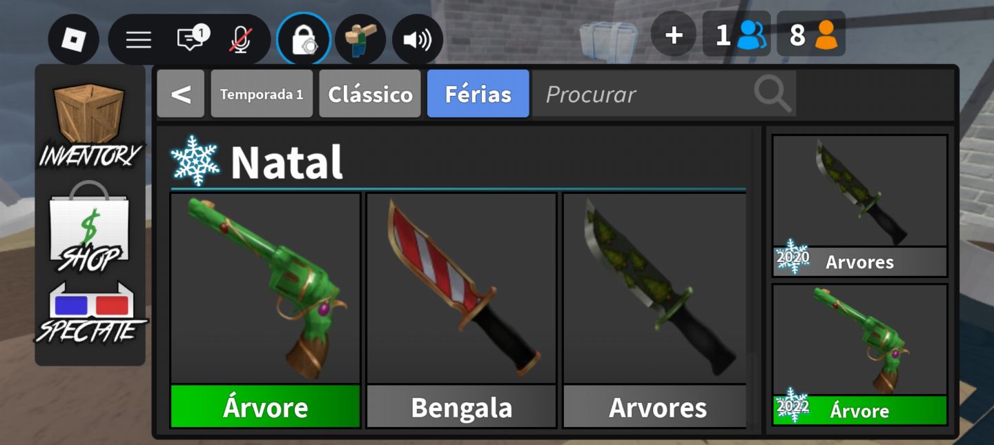 Itens limitados!!! Pet, facas e armas (Murder Mystery 2 MM2)