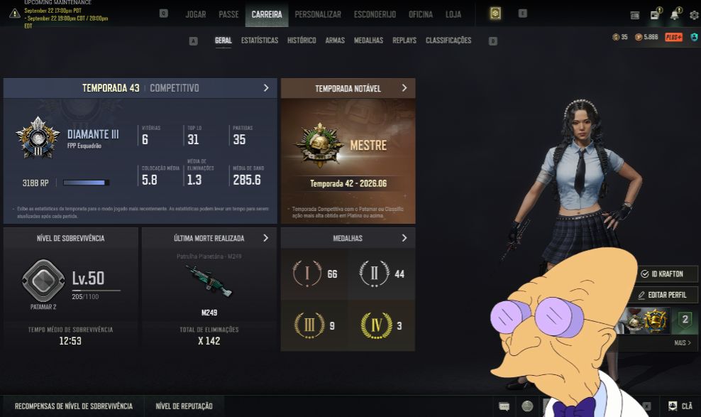CONTA PUBG STEAM PROGRESSIVAS + 3 PERSONAGENS