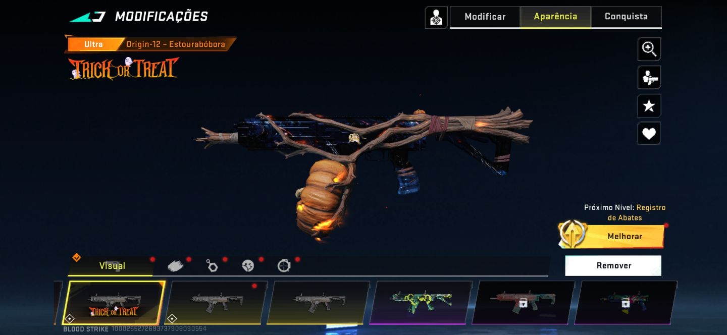 Conta Blood Strike . Muitas skins ultra, lendárias e colab. Com cartão renome.