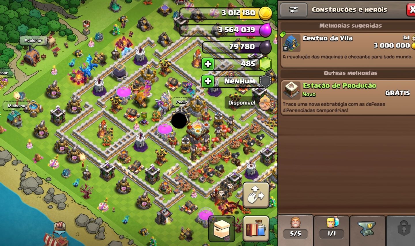 Conta de clash of clã cv11 Full no máximo, cheio de itens mágicos