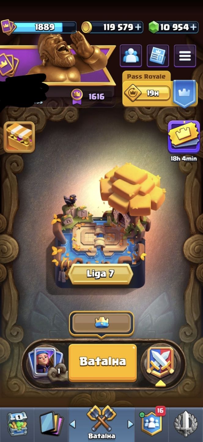 CONTA DE CLASH ROYALE E CLASH OF CLANS