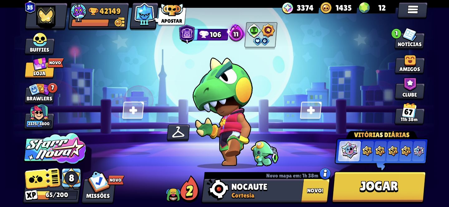 CONTA BRAWL STARS 42K TROFÉUS 35 Prestígios | 4 Skins Lendárias |