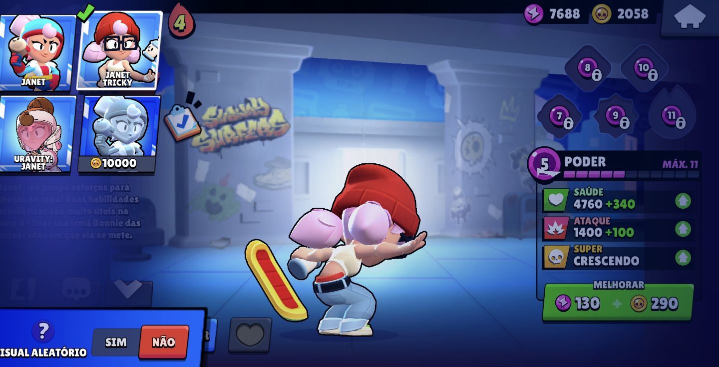 Acc Brawl stars 50+ skins raras e de collab, 18800 trophys, com skin rara Dustin