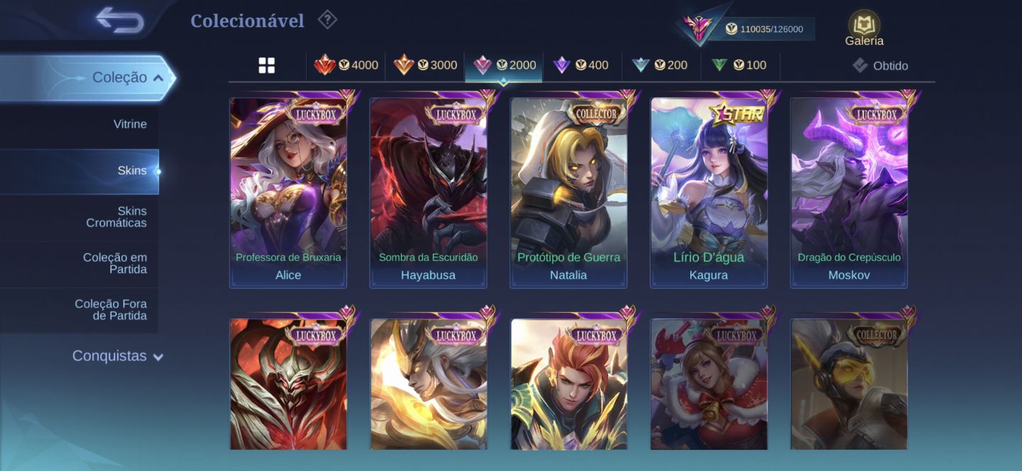 CONTA MOBILE LEGENDS GEMADA