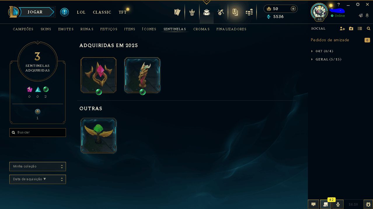 Conta Smurf LoL | Esmeralda 3 | Nível 46 | 112 Campeões | 56 Skins