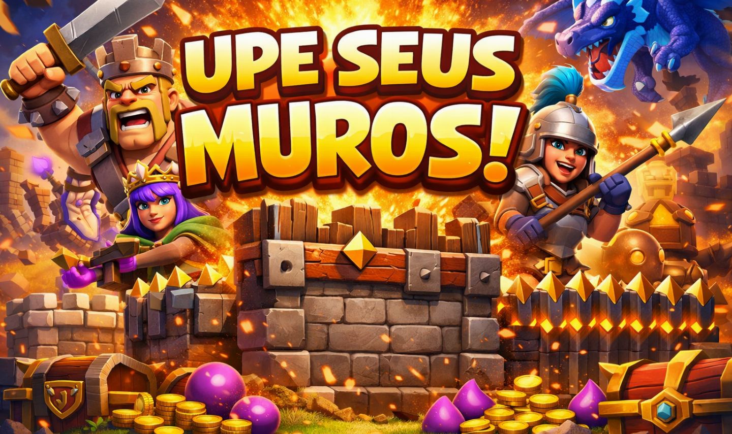 CLASH OF CLANS - SERVIÇO DE UPAR MUROS E FARM | O MAIS RÁPIDO E BARATO DO SITE