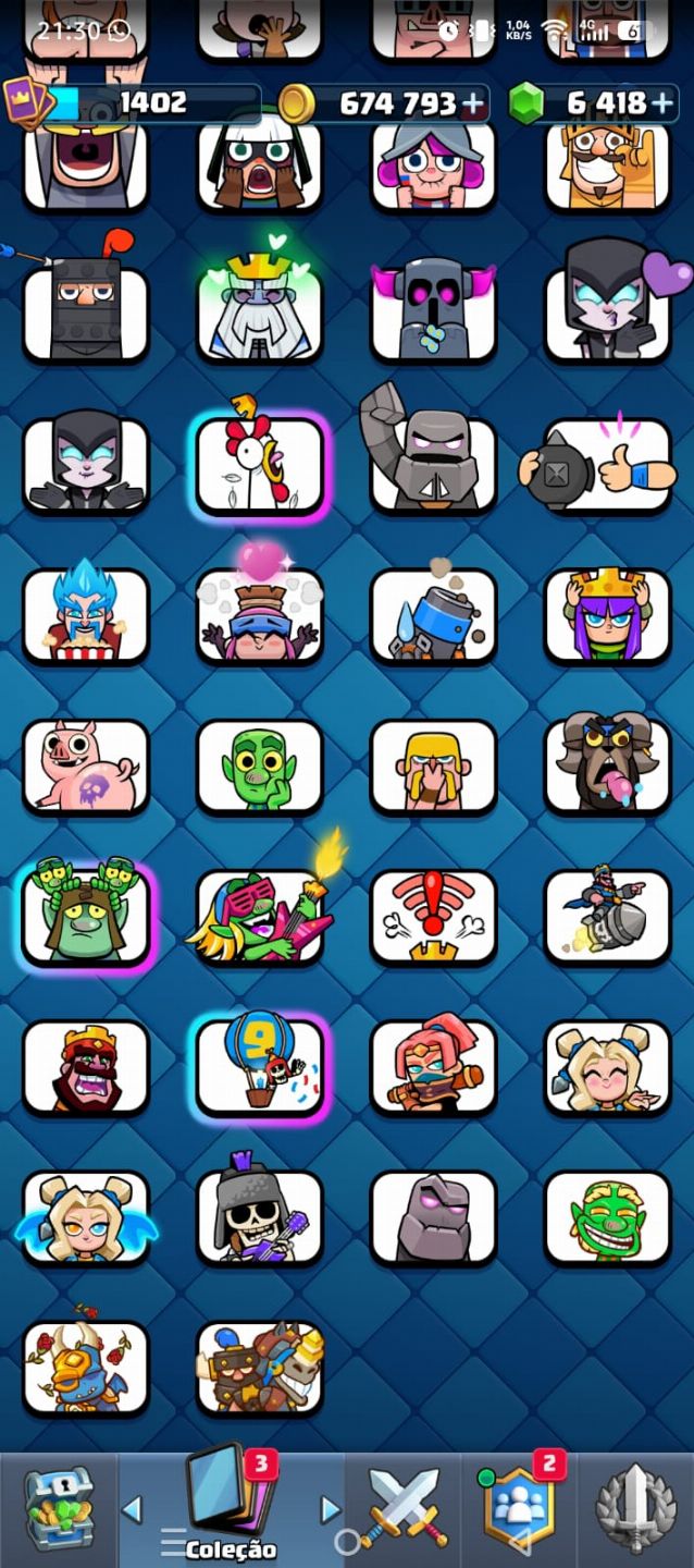 Combo 2 contas Brawl stars e clash royale