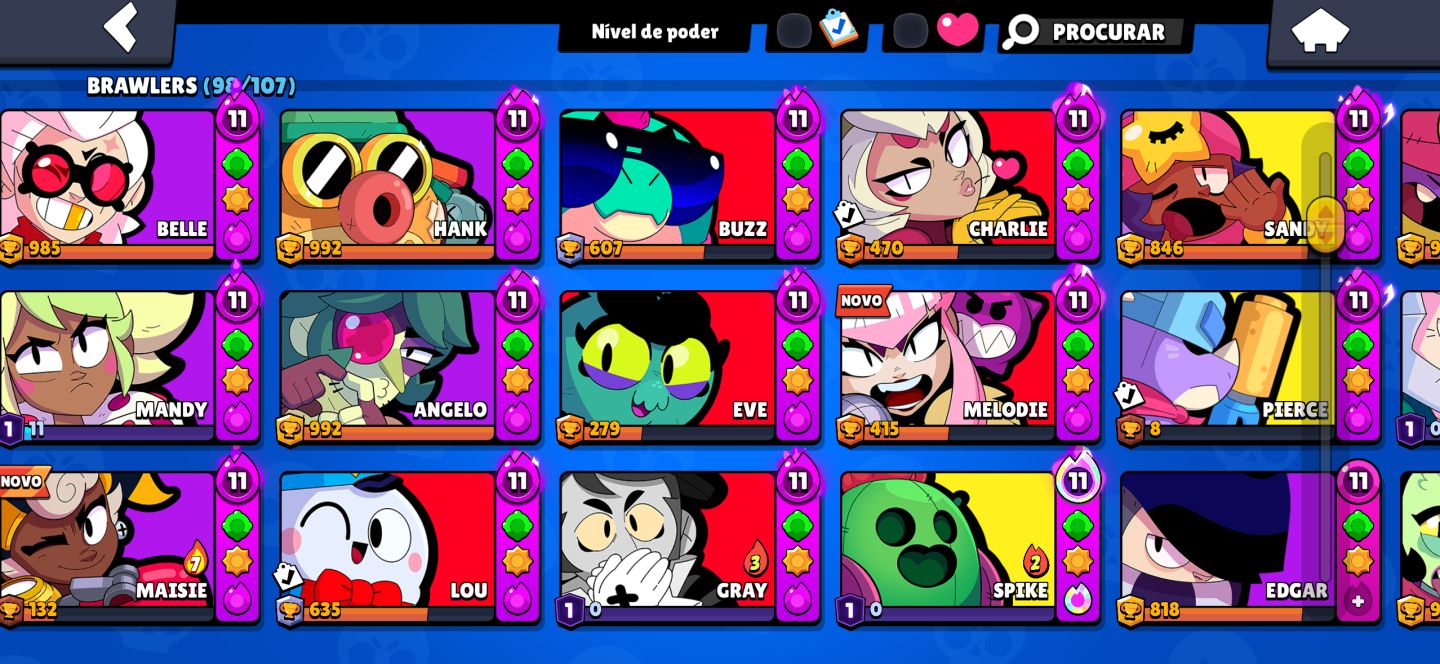 Conta brawl stars full, com varias skins exclusivas que não voltam mais, 50k+