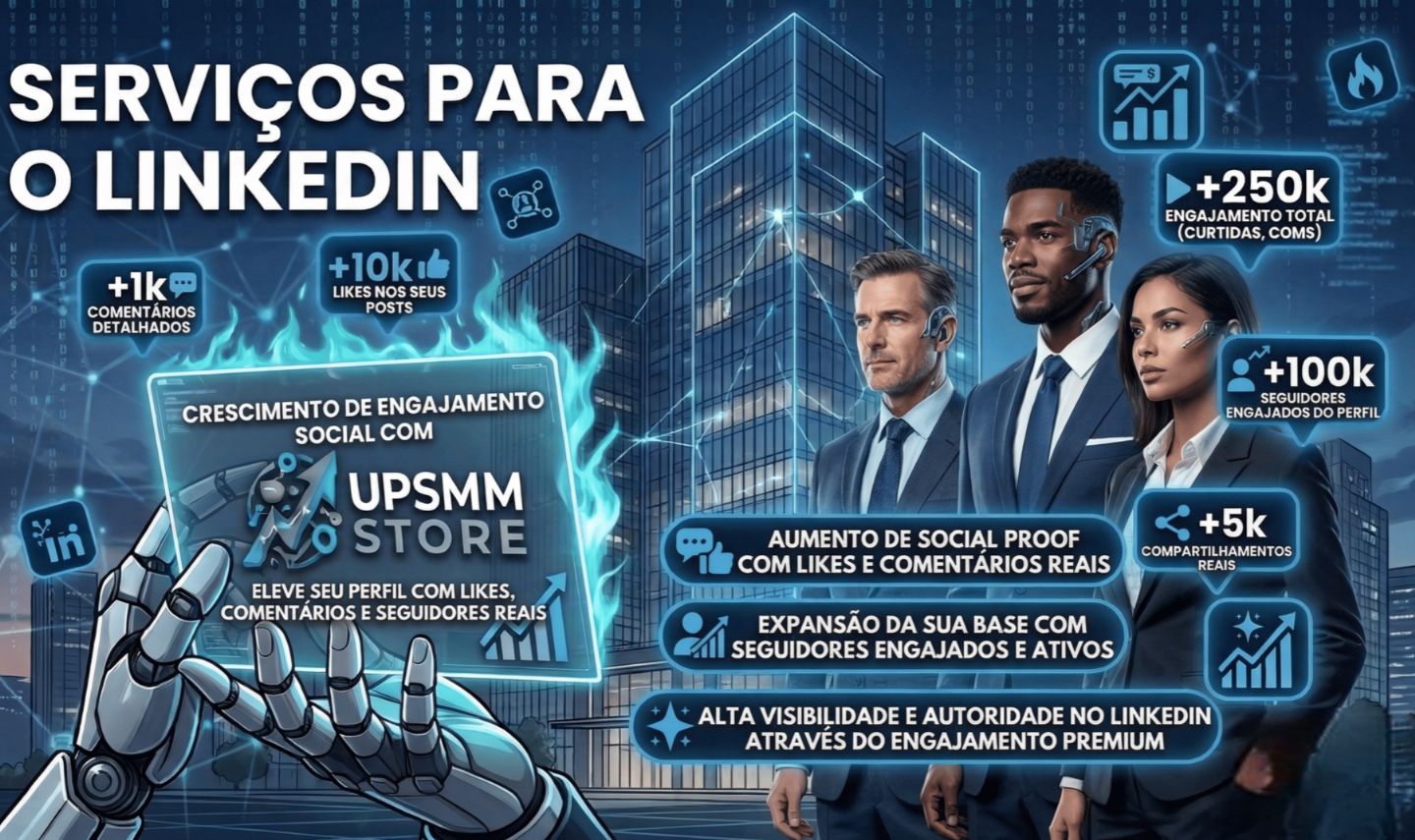 LINKEDIN QUE IMPRESSIONA SEGUIDORES, REAÇÕES E CONEXÕES REAIS PELO MENOR PREÇO!