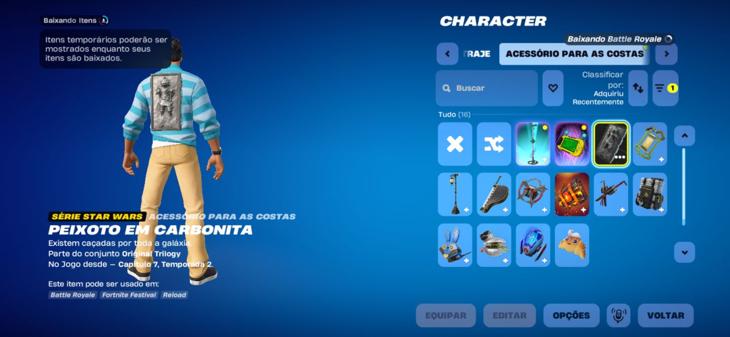 Conta de Fortinite, com 100 vbucks, e 3 skins
