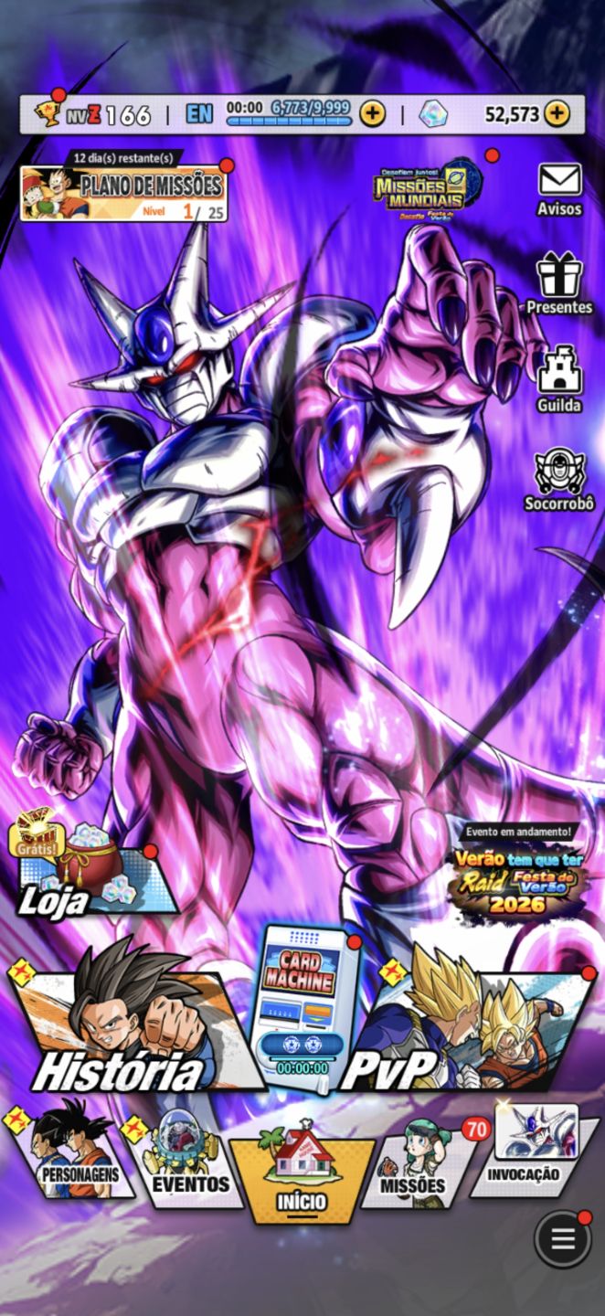 Conta Dragon Ball Legends com Cooler Ultra, Goku LR e Turles +50k crystal