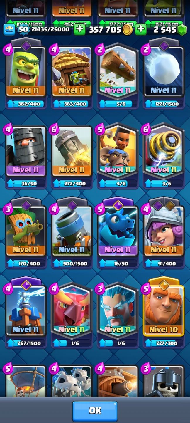 CONTA DE CLASH ROYALE + 10K TROFÉU MEGA LVL 16 EVO
