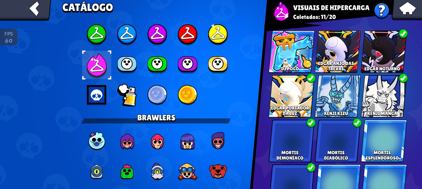 CONTA BRAWL STARS 78K TROFÉUS - 104 BRAWLERS - 3 PRO PASS