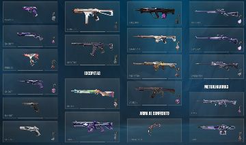 CONTA VALORANT COM 5 SKINS DE VANDAL E 1 FACA COMPRADA