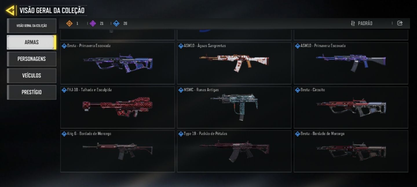 CONTA COD LVL 66 | 1 LENDÁRIA | 20 CP | BR LENDÁRIO | CARTÃO RENOMEAR NICK