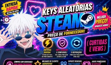 KEYS PREMIUM ALEATORIAS STEAM ( FORNECEDOR )