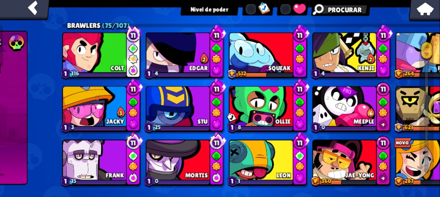 Conta Brawl Stars 21K Troféus | 76 Brawlers | 15 Max