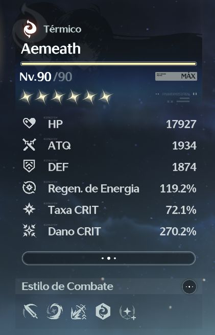 Conta endgame wuwa com MUITOS personagens meta + armas