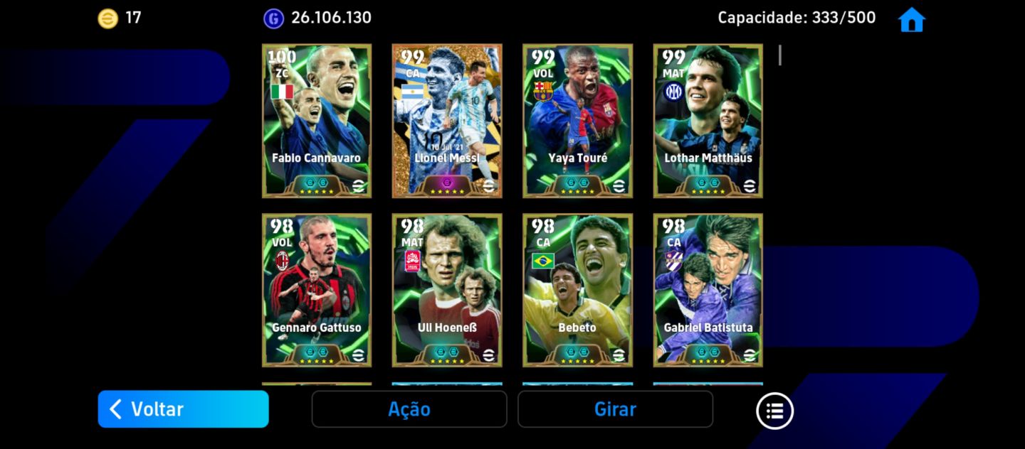 CONTA EFOOTBALL 3224 FORÇA