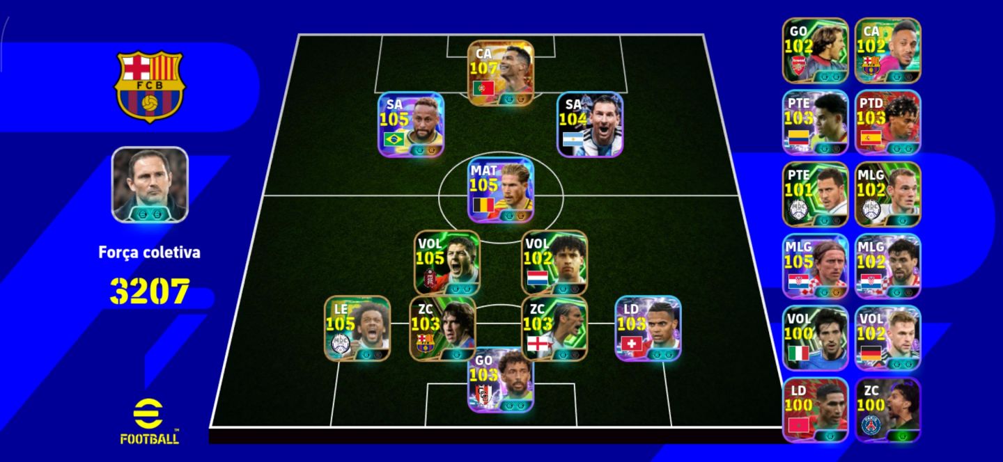 Conta de efootball com CR7 big time entre outros muito bons tbm