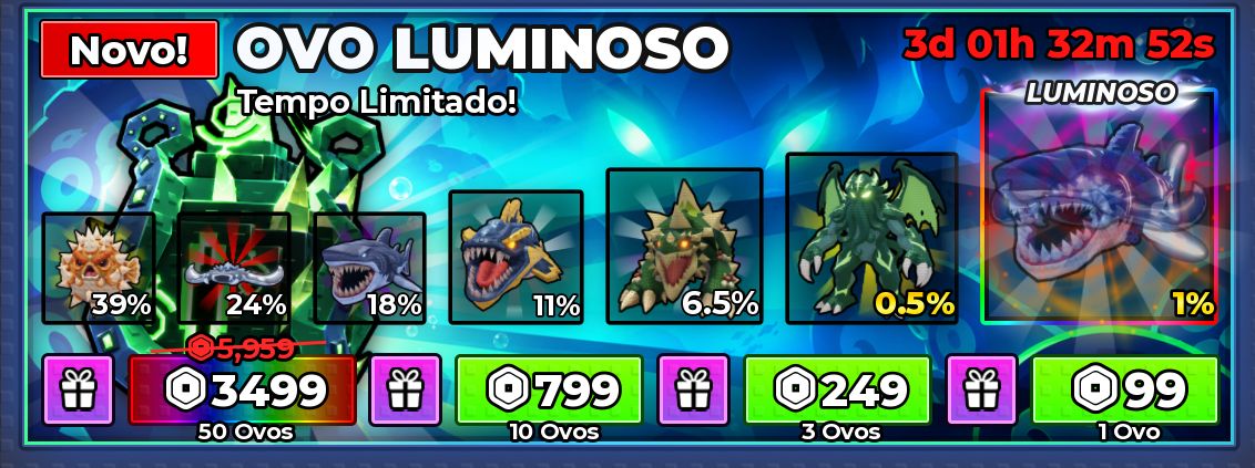 ROUBE UM OVO (STEEL AN EGG) PROMOÇÃO 20% OFF! (UPDATE OVOS LUMINOSOS)