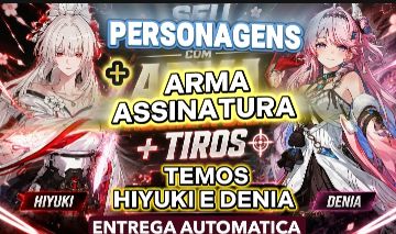WUTHERING WAVES CONTAS COM PERSONAGENS/ARMA ASSINATURA/TEMOS HIYUKI E DENIA