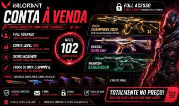 Conta Valorant com Skins - Lvl 102 - Full Agentes - Full Acesso