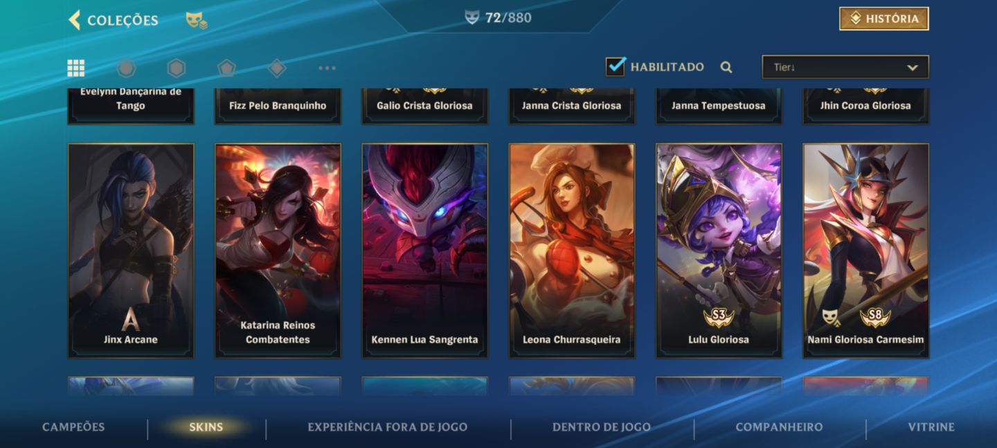 Conta mono xayah adc 72 SKINS