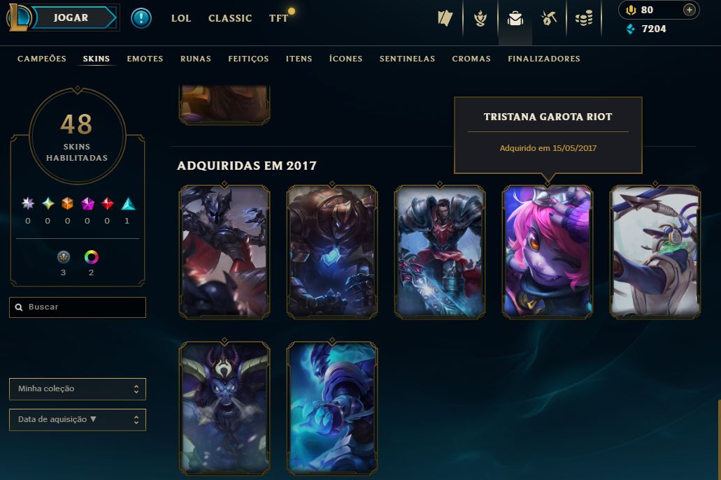 [Entrega Automática] Lol Ferro, 48 Skins, 7K Ea, Upada na Mão, 100% Segura!