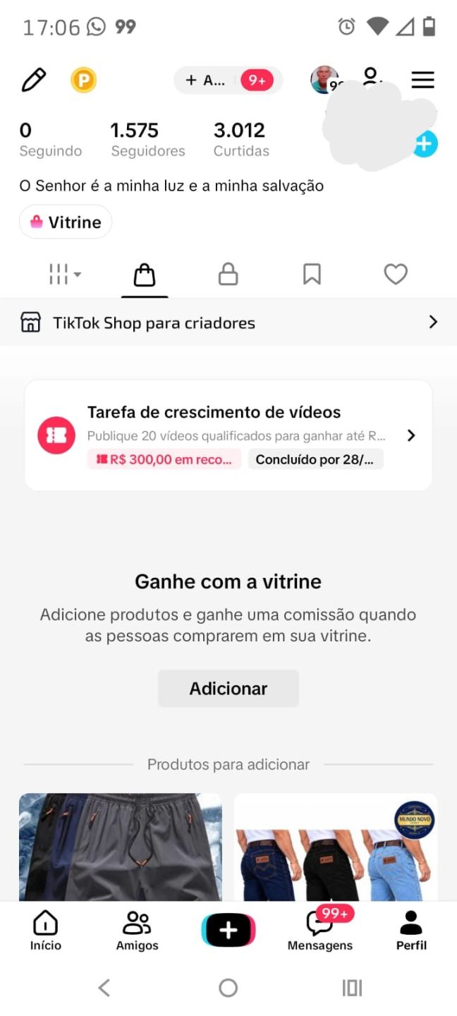 CONTA TIKTOK 1,5K SEGUIDORES, SHOP APROVADO | NICHO PROSPERIDADE | SEM DOC