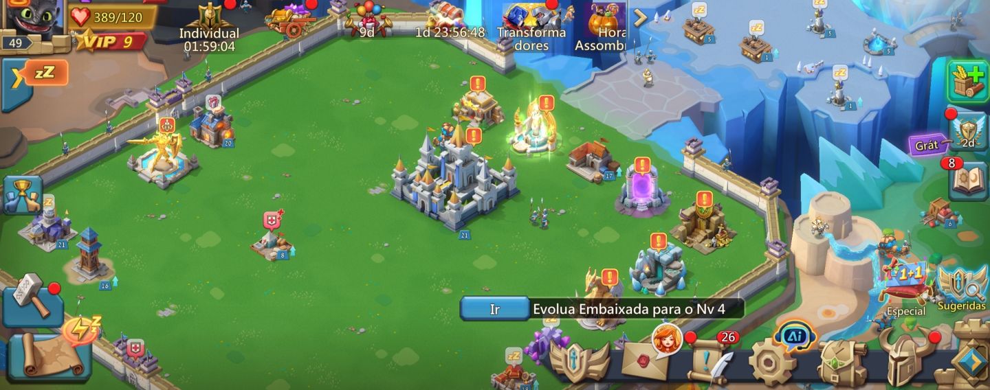 Conta de lords mobile boa e com skin de torre