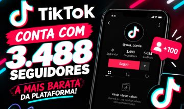 Conta Tik Tok com 3,4K Seguidores Reais Live Shop ( Qualidade + Promoção)