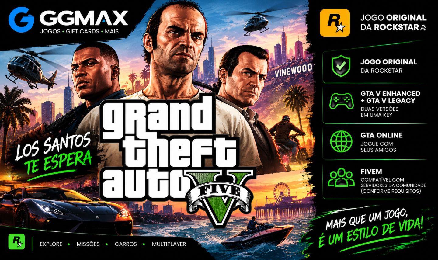 GTA V POR UM PREÇO QUE VOCÊ NÃO VAI IGNORAR! PARA VOCÊ QUE JOGA FIVEM