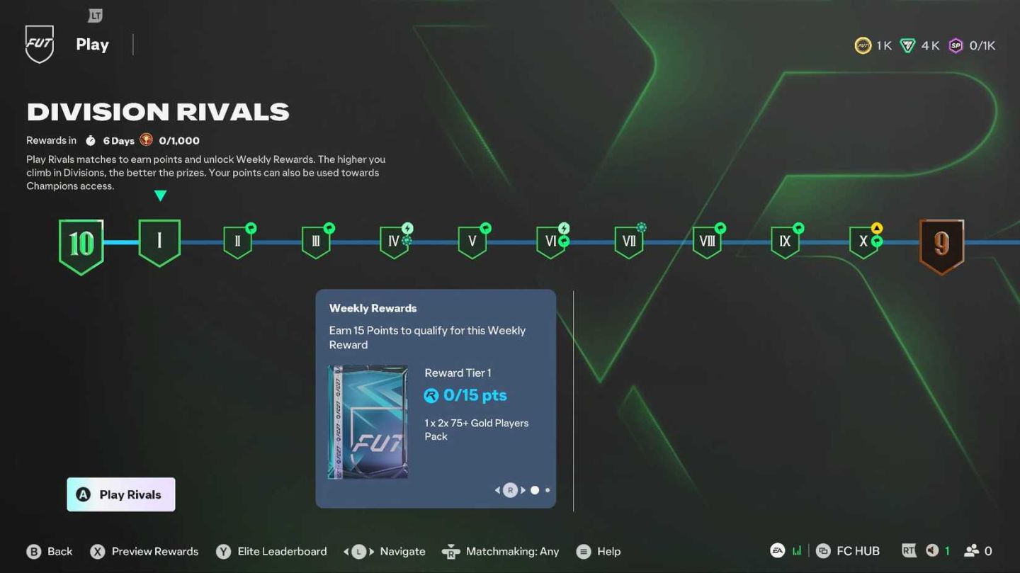 Jogo a WL, Division Rivals e Squad Battles na sua Conta