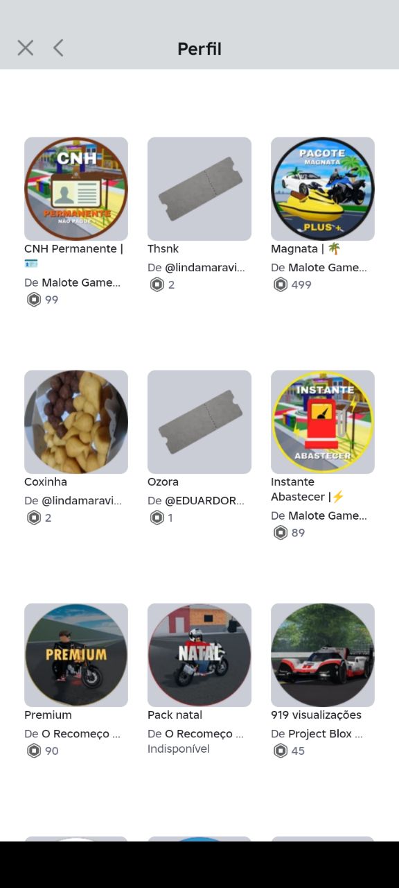 Conta Roblox à Venda