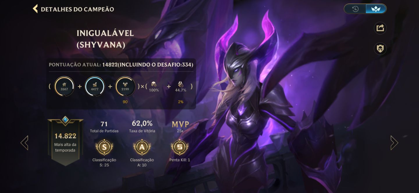 CONTA WILD RIFT ELO ALTO + PERFIL MUITO COMPLETO Conta Wild Rift à venda