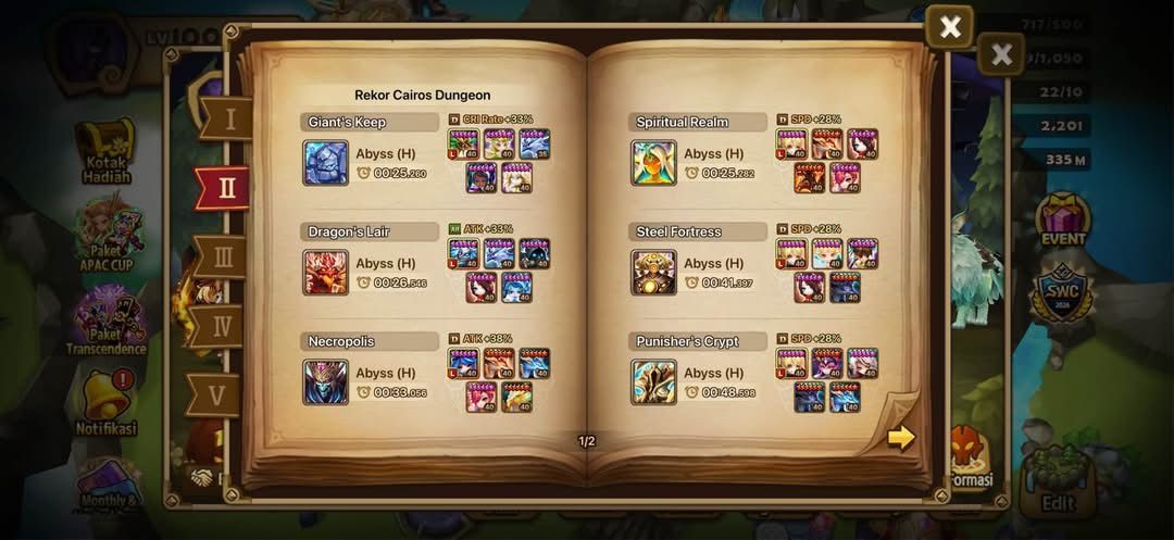 CONTA 7LD SUMMONERS WAR MID GAME ASIA