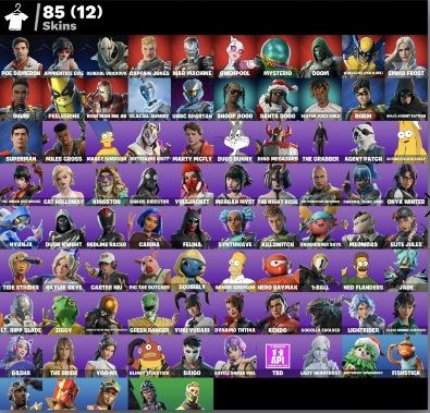 Conta FORTNITE 85 SKINS/SNOOP DOG/PERNA LONGA/GWNPOLL/MARTY MCFLY