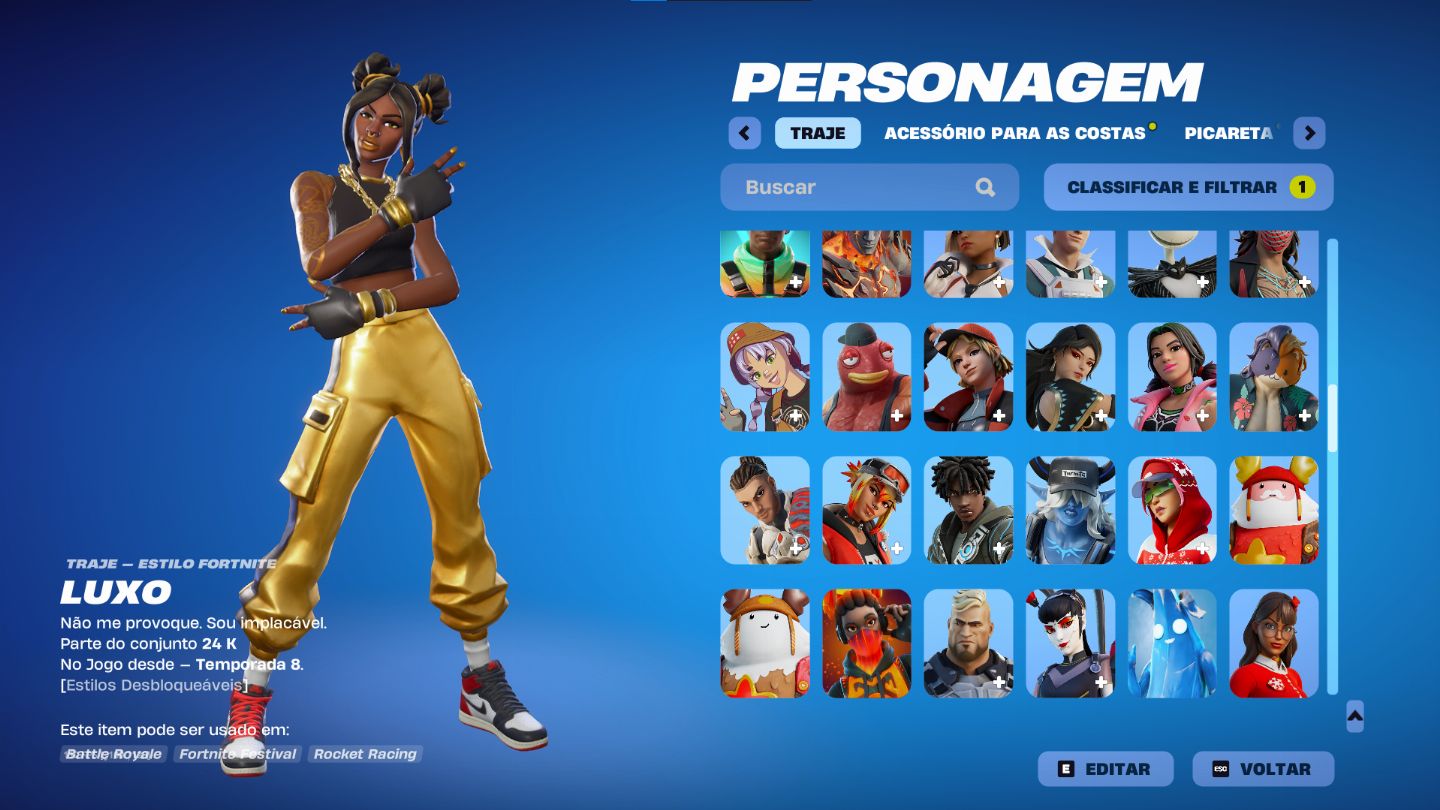 Conta Fortnite Og Temporada 5, Tryhard Conta com 196 Skins, Eminem