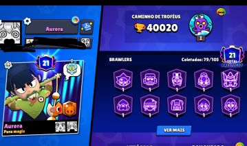 CONTA TOP BRAWL Stars | AMBER CAVALEIRA + SKINS EXCLUSIVAS & COLAB GODZILLA