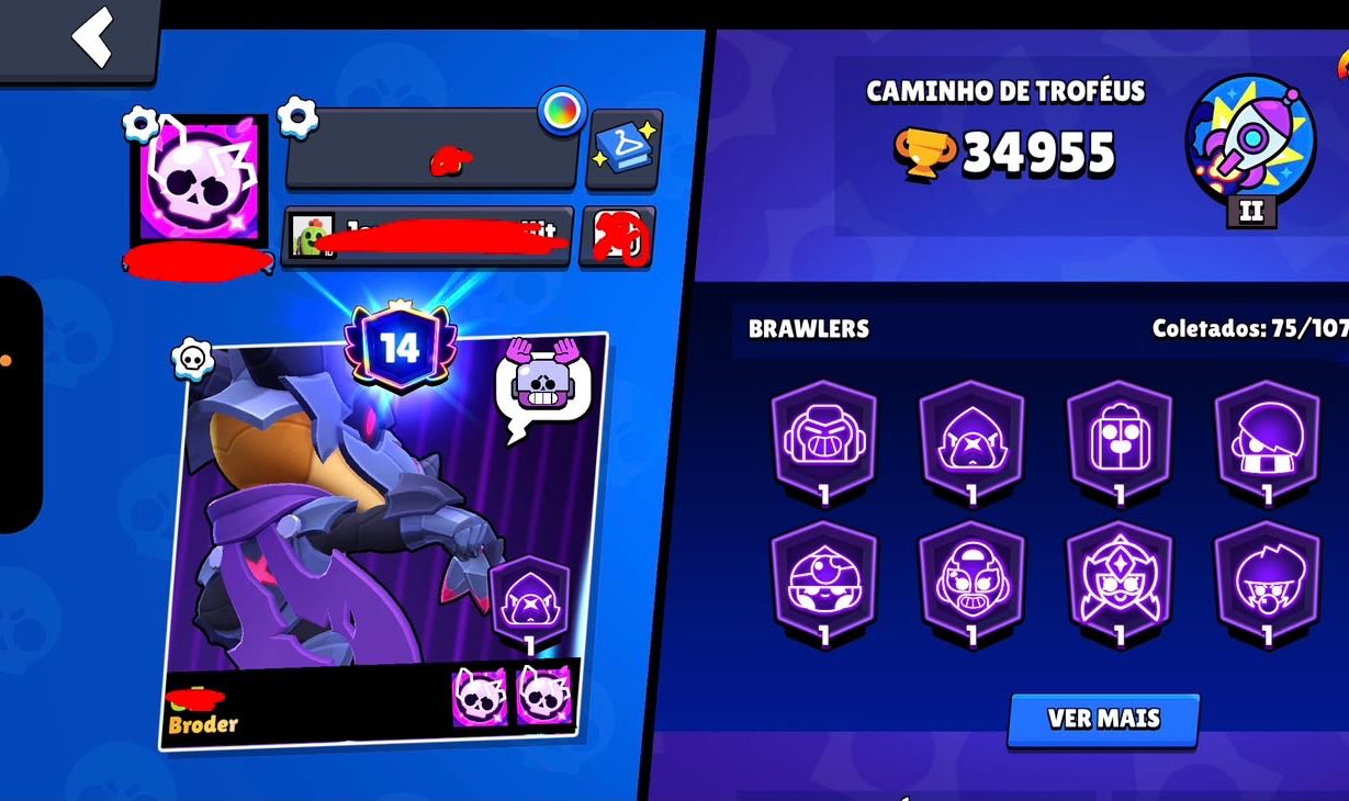 CONTA DE BRAWL STARS 35K DE TROFEUS | 75 BRAWLERS