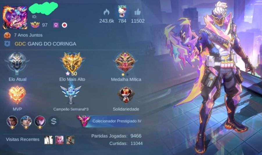 VALOR A NEGOCIAR Conta MLBB Todos os Heróis e várias skins.
