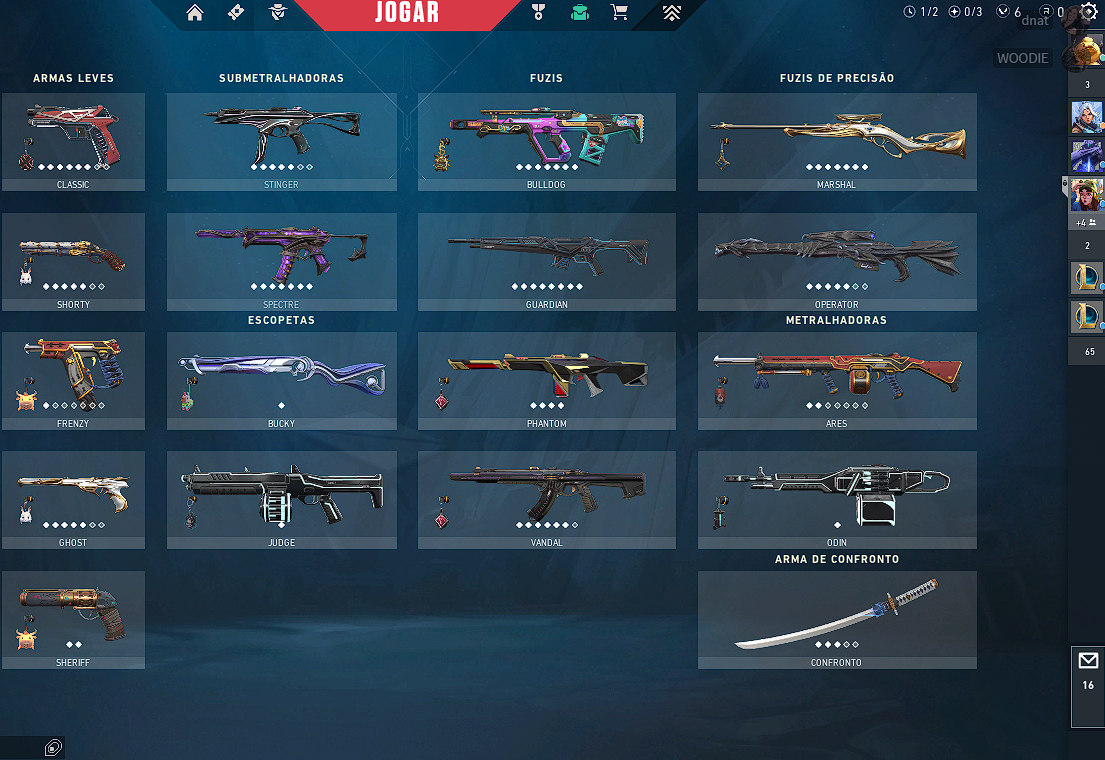 PROMO-Conta de Valorant +3k imortal EP5 com 126 skins (40 premium)+ LoL 240 skin