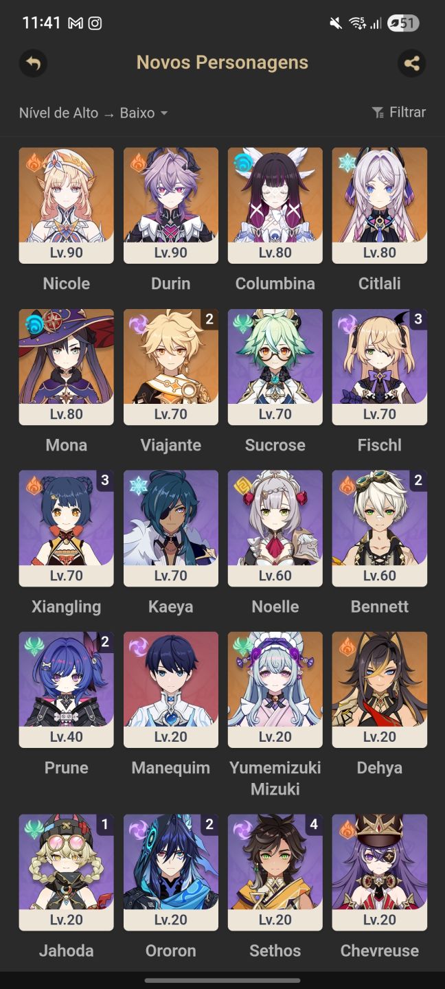 Conta com durin, nicole, citlali+skin e columbina e arma do passe
