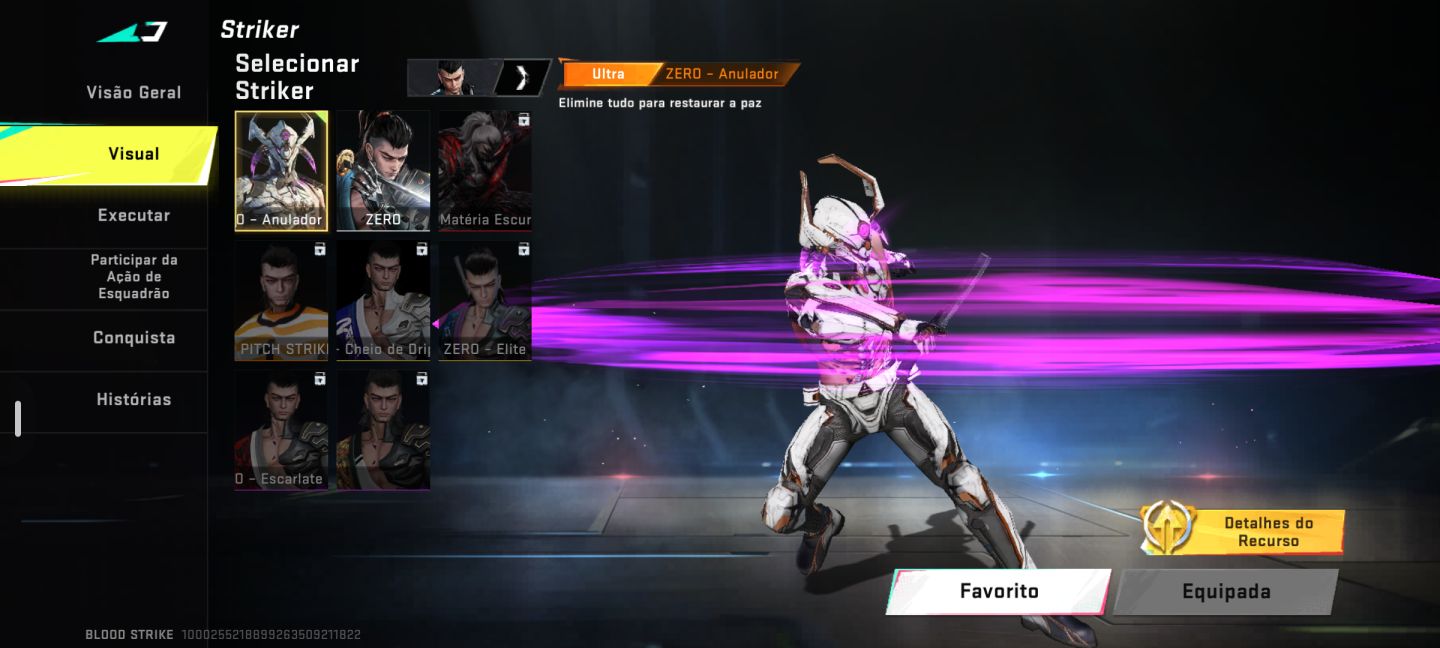 CONTA LEVEL FULL DO BLOOD STRIKE COM VARIAS SKINS